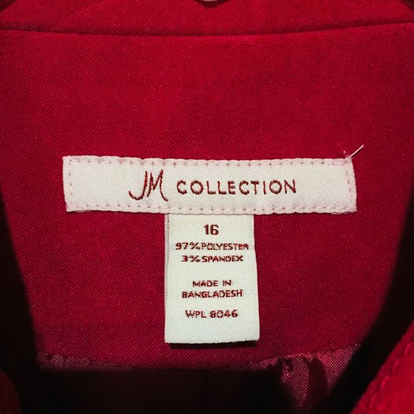 Women's Red Vest Size 16 Quilted M Collection Faux Suede - Picture 3 of 7
